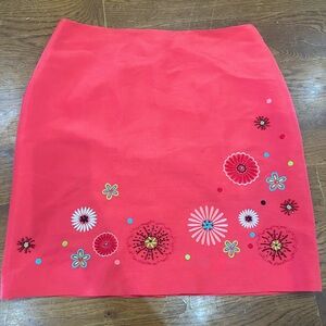 Vintage Kelly and Diane beaded silk mini skirt.